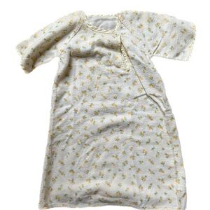 Vintage Heirloom Floral NB Baby Handmade Gown Pajamas